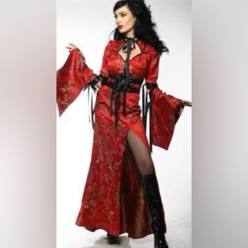 ISO Hollywood geisha dress in burgundy!
